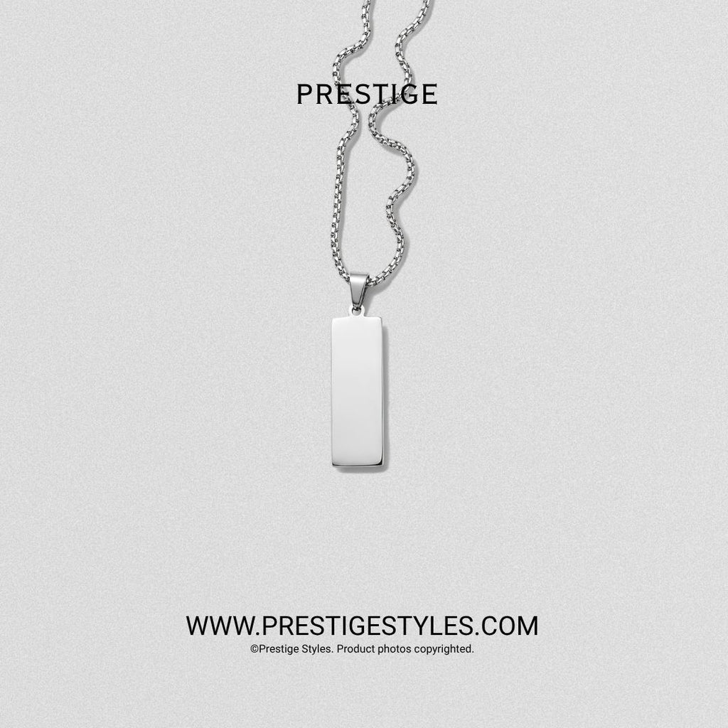 Slate Bar Pendant with chain - Prestige Styles - Bangladesh