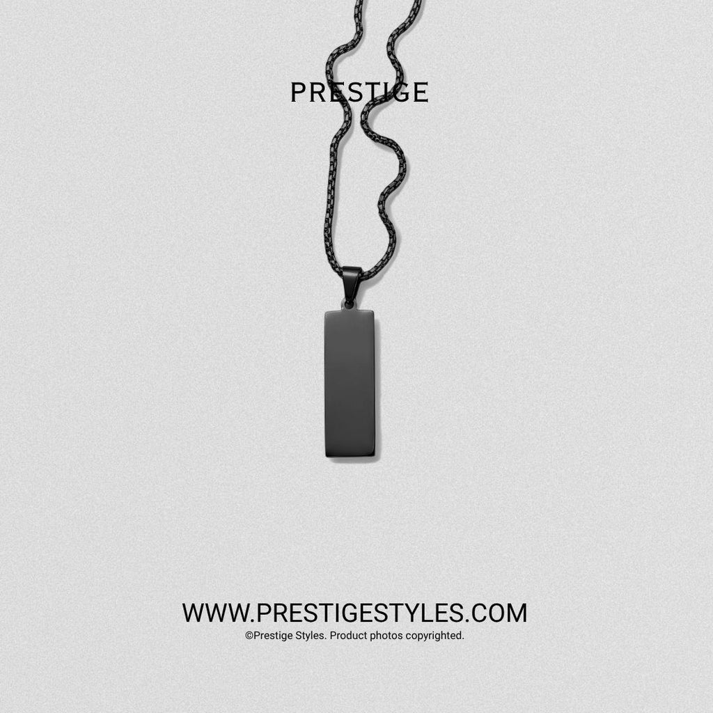 Slate Bar Pendant with chain - Prestige Styles - Bangladesh