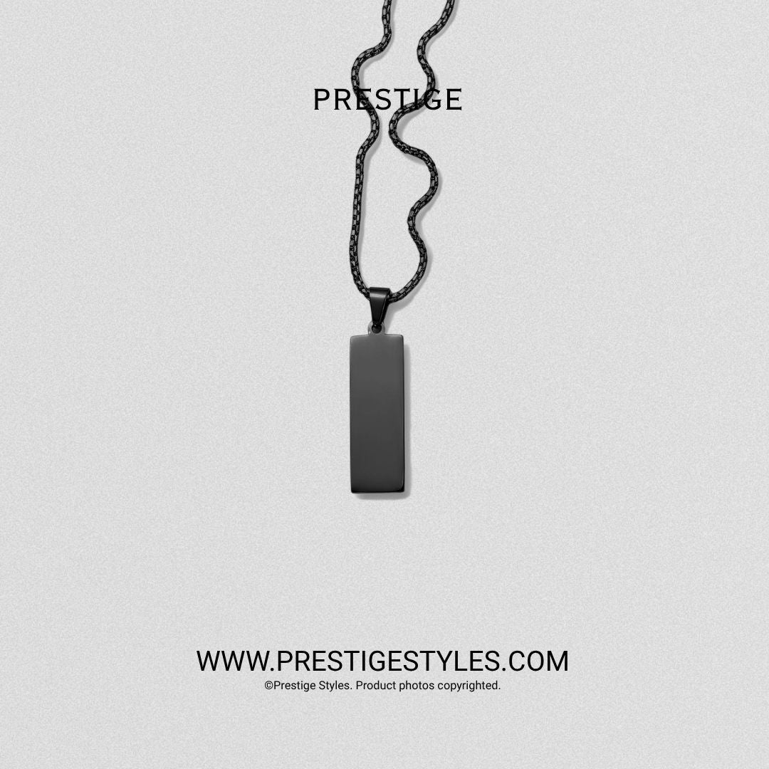 Slate Bar Pendant with chain - Prestige Styles - Bangladesh