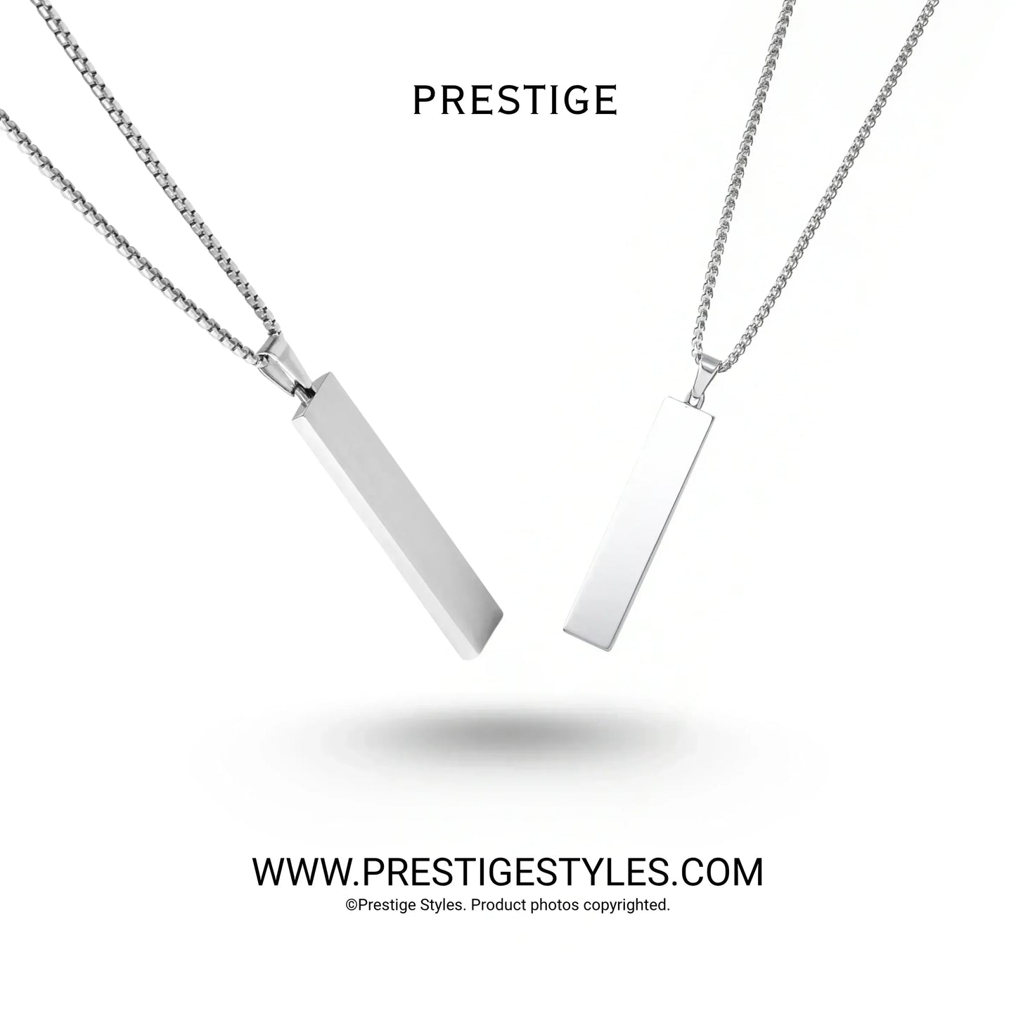 Slate Bar Pendant with chain - Prestige Styles - - Pendant with Chain