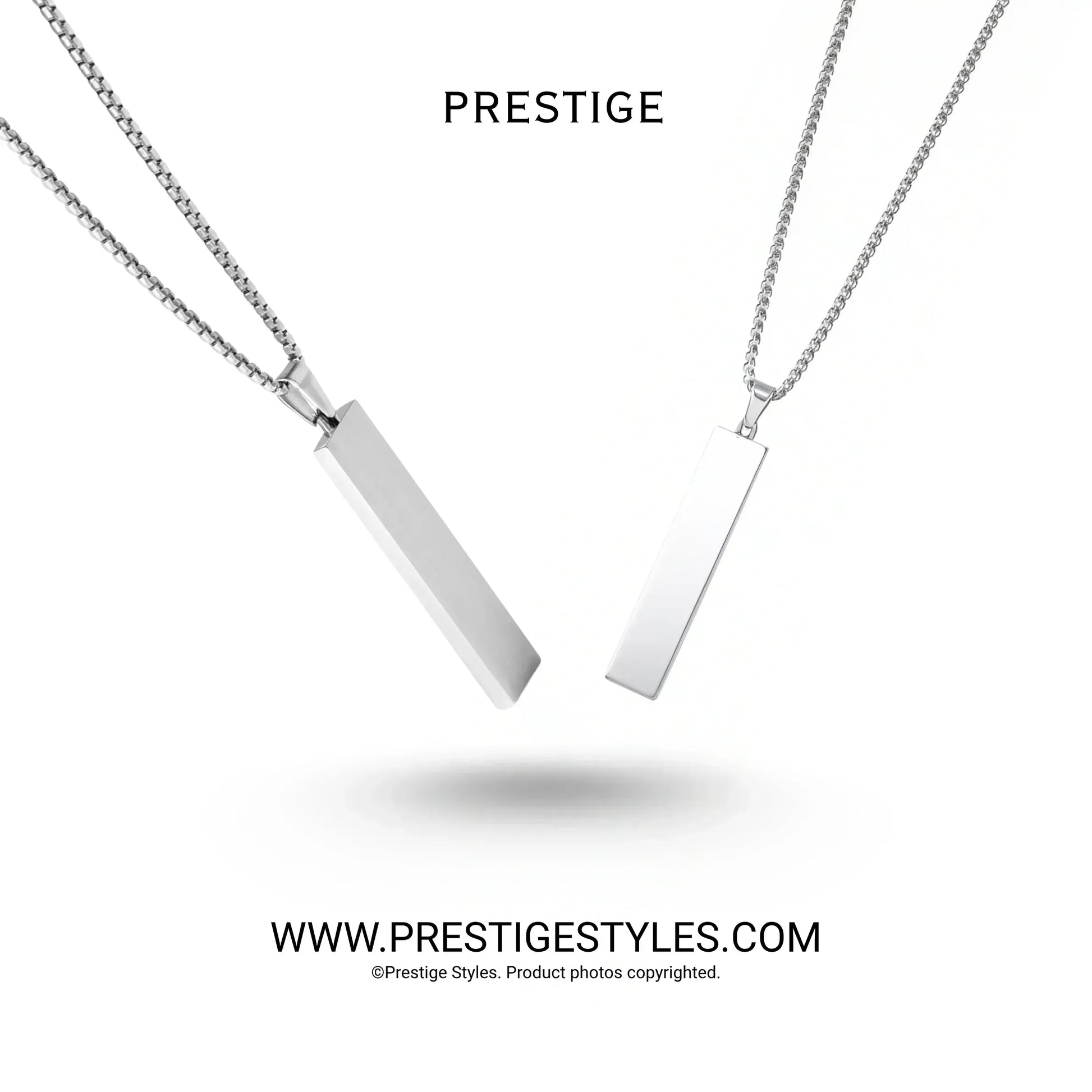 Slate Bar Pendant with chain - Prestige Styles - - Pendant with Chain