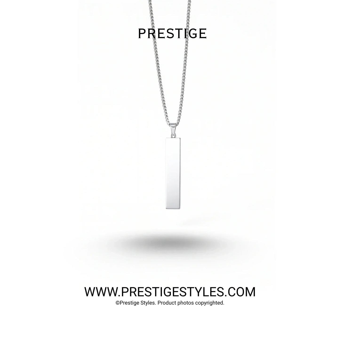 Slate Bar Pendant with chain - Prestige Styles - - Pendant with Chain