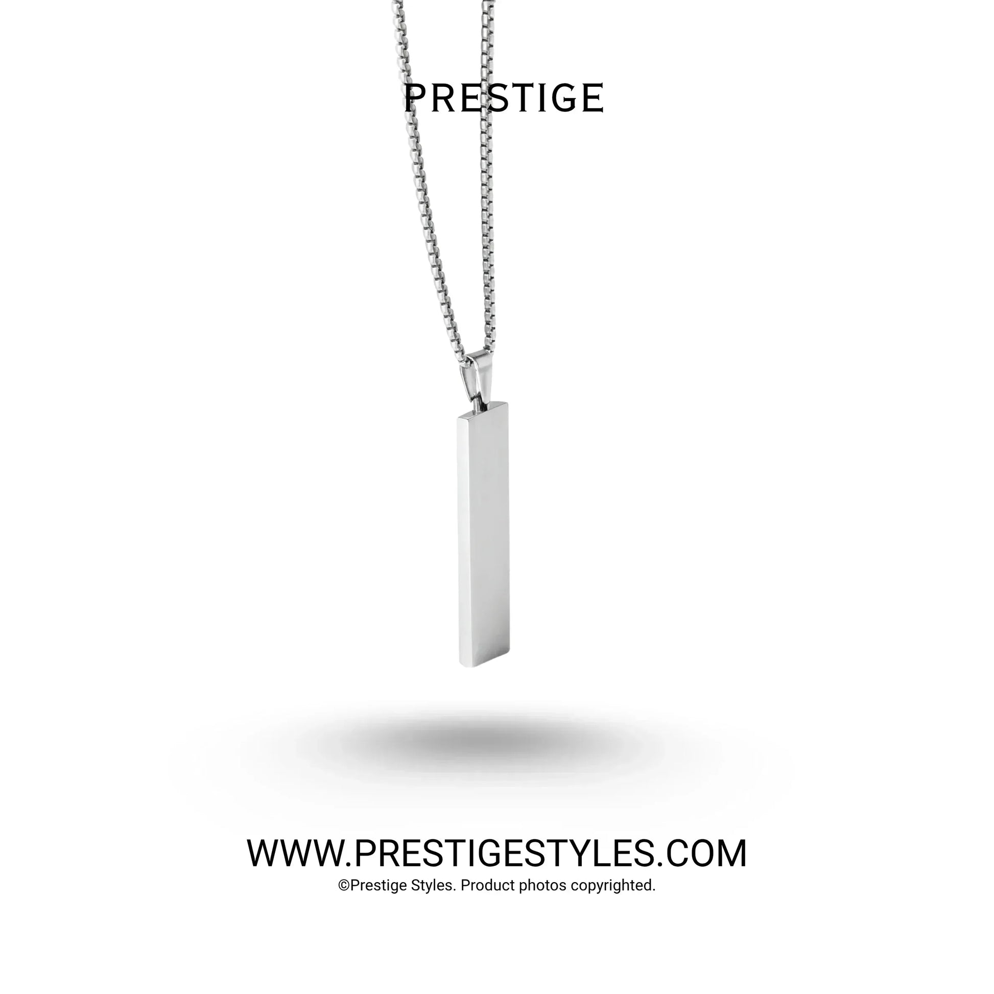 Slate Bar Pendant with chain - Prestige Styles - - Pendant with Chain