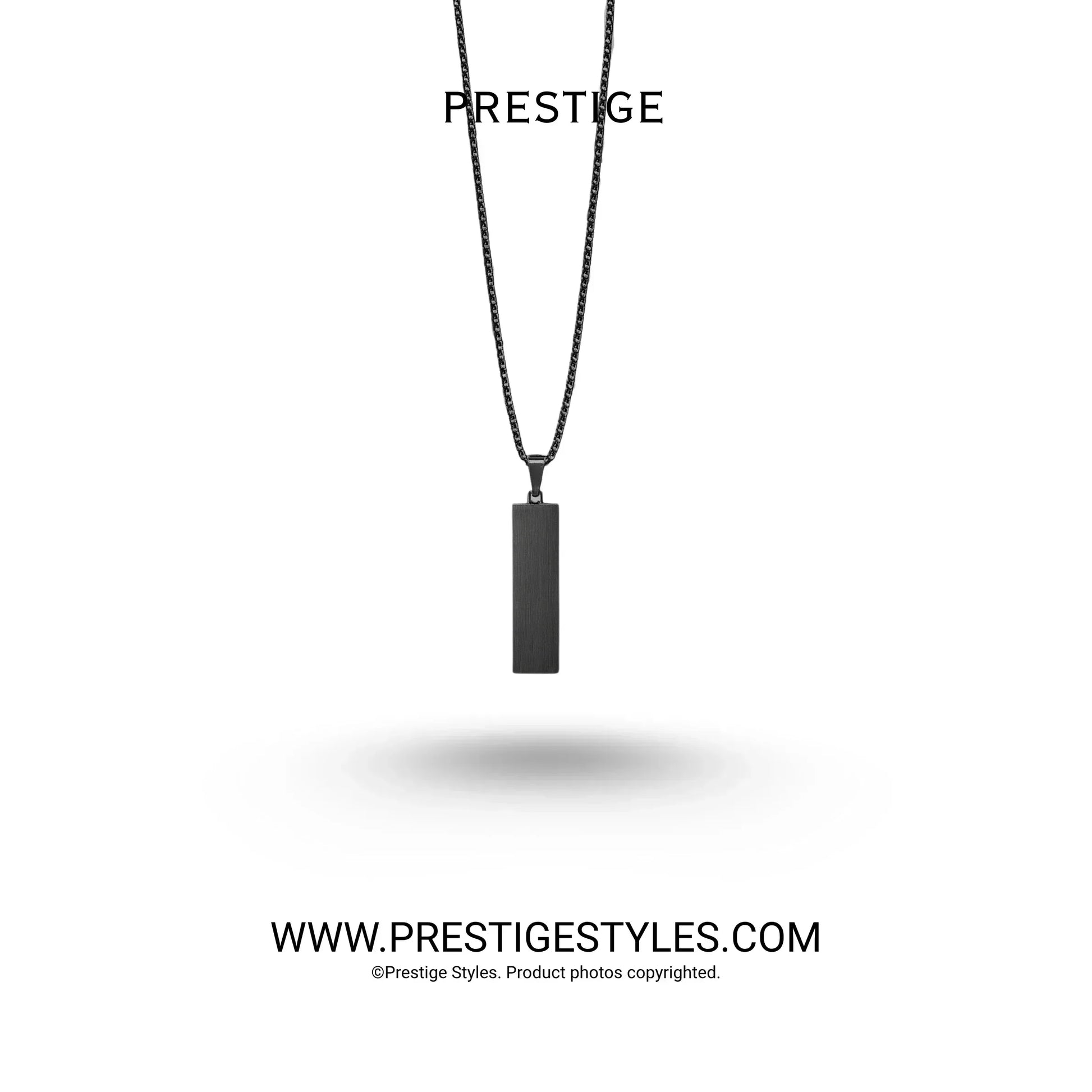Slate Bar Pendant with chain - Prestige Styles - - Pendant with Chain