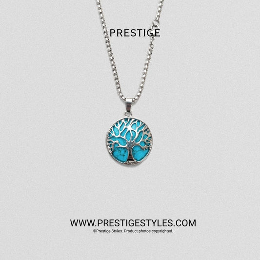 Soul Crest Blue Pendant with Chain - Prestige Styles - Bangladesh