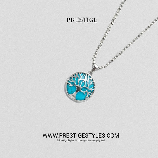 Soul Crest Blue Pendant with Chain - Prestige Styles - Bangladesh