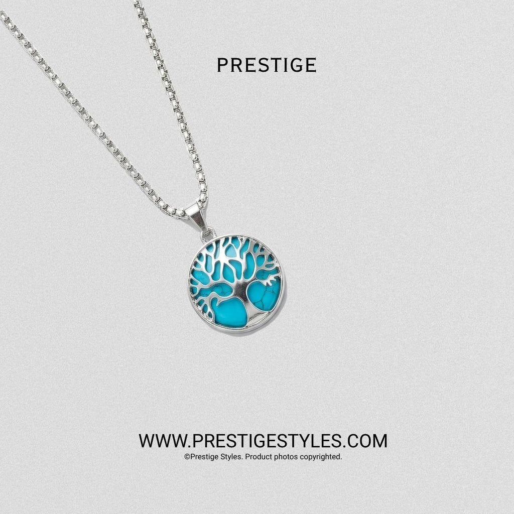 Soul Crest Blue Pendant with Chain - Prestige Styles - Bangladesh