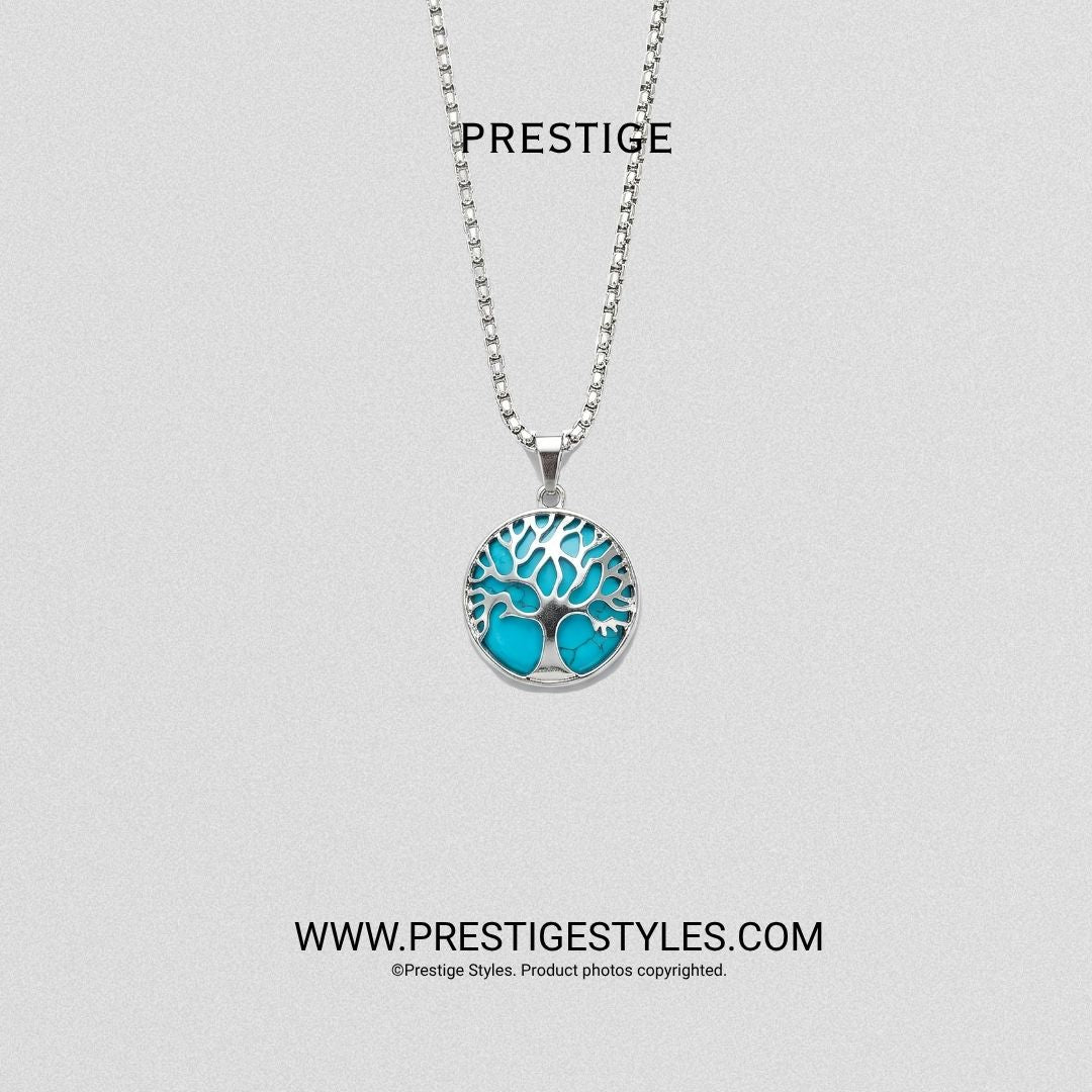 Soul Crest Blue Pendant with Chain - Prestige Styles - Bangladesh