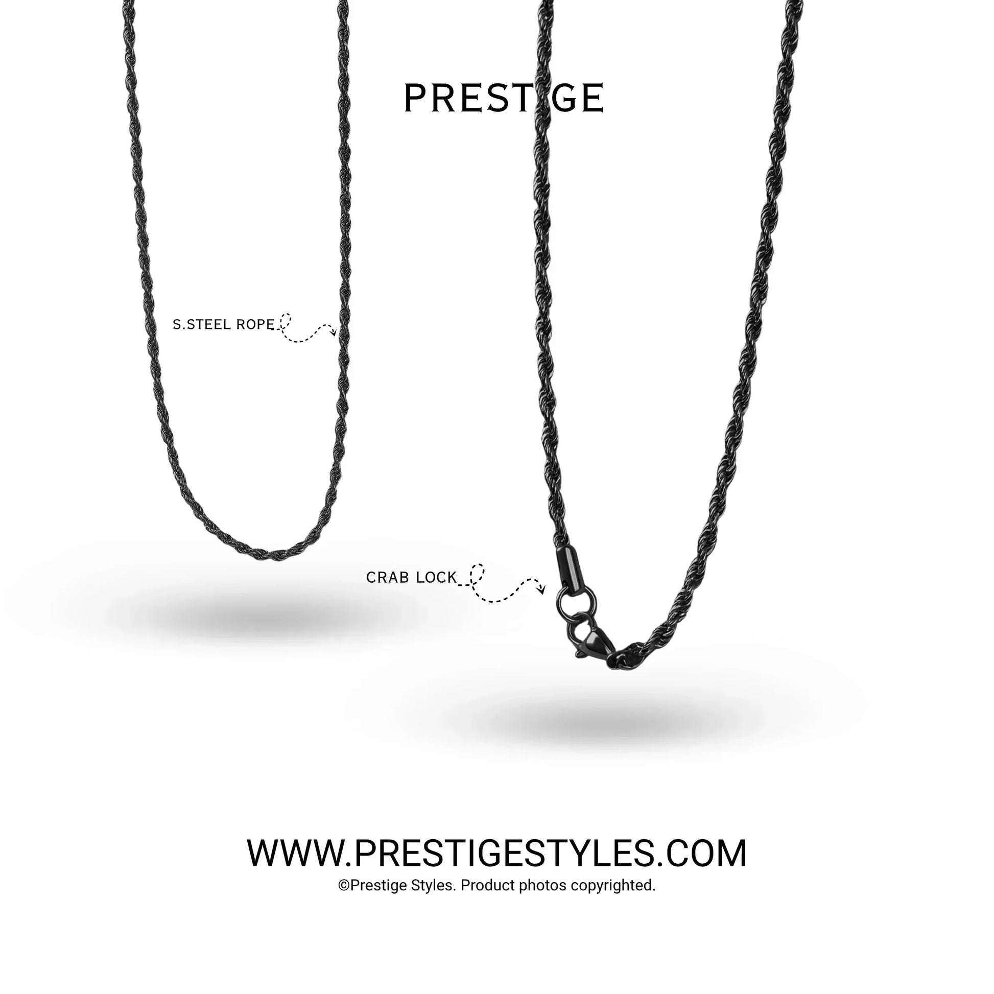 Spiral Chain - Prestige Styles - - Pendant with Chain
