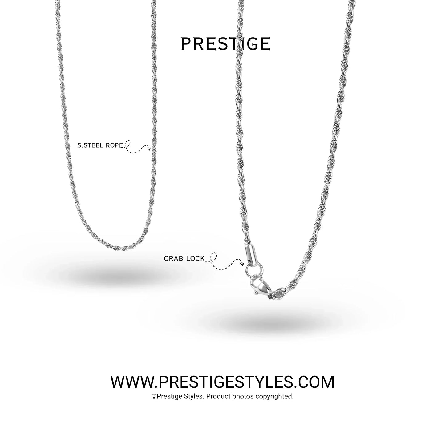 Spiral Chain - Prestige Styles - - Pendant with Chain