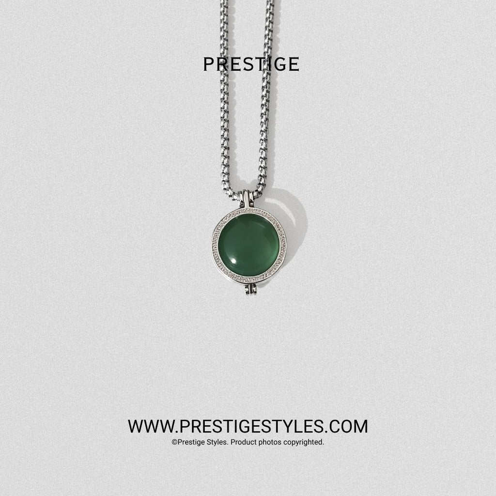 Verde Green Prism Pendant With Chain - Prestige Styles - Bangladesh