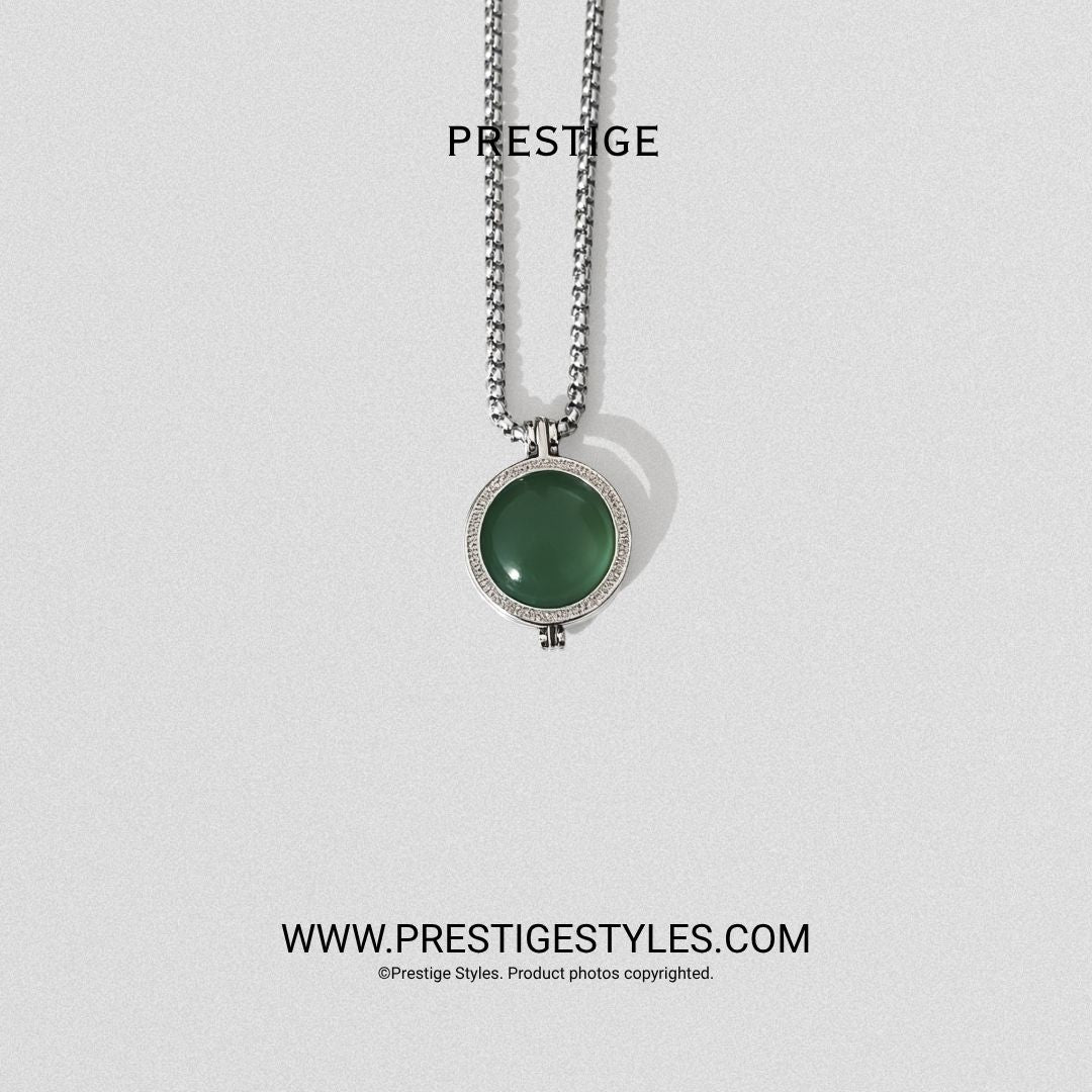Verde Green Prism Pendant With Chain - Prestige Styles - Bangladesh