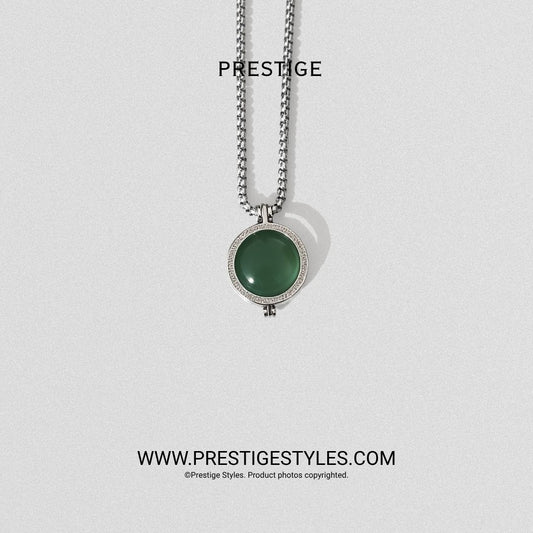 Verde Green Prism Pendant With Chain - Prestige Styles - Bangladesh