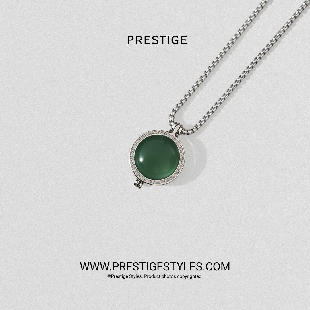 Verde Green Prism Pendant With Chain - Prestige Styles - Bangladesh