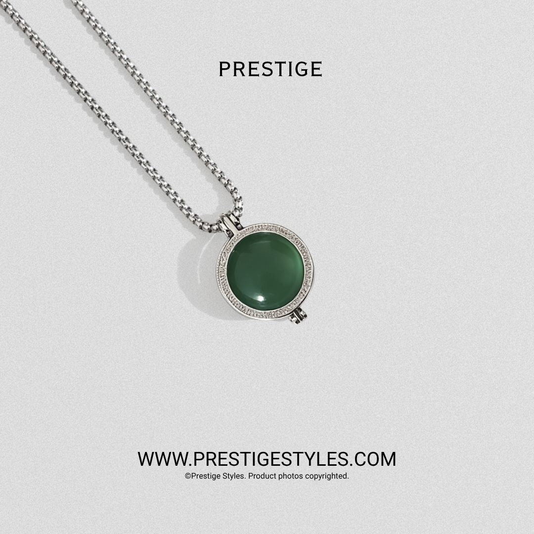 Verde Green Prism Pendant With Chain - Prestige Styles - Bangladesh